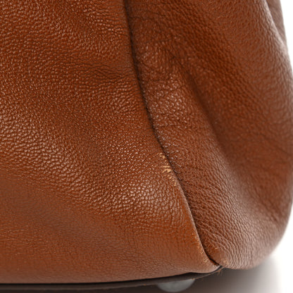 Fendi Goatskin Zucca Medium Peekaboo Iconic Satchel Cuoio Tobacco Moro 12 of 12