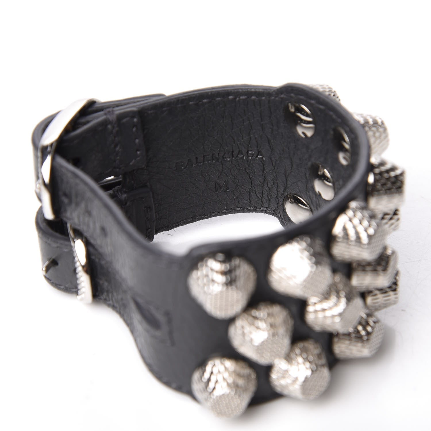 Balenciaga Agneau Arena Three Row Giant Gold M Bracelet Anthracite 3 of 3