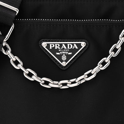 Prada Re-Nylon Saffiano Double Pouch Shoulder Bag Black 10 of 16