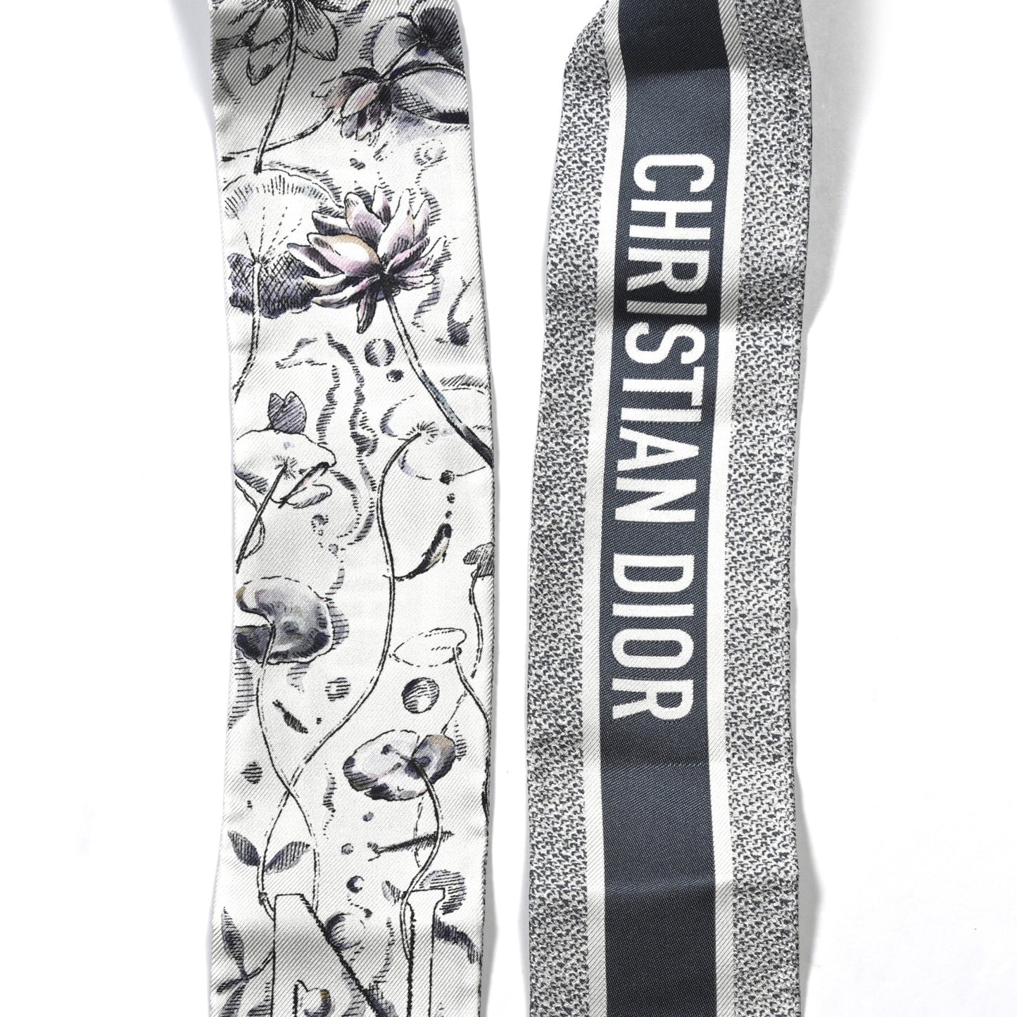 ABCDior Silk Mitzah Scarf Gris