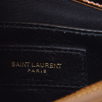 Saint Laurent Metallic Cracked Calfskin Matelasse Monogram Medium College Bag Copper 6 of 7
