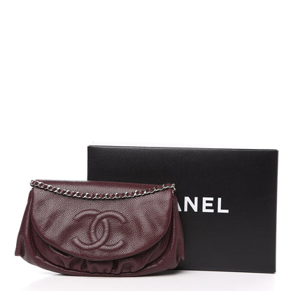 Chanel Caviar Half Moon Wallet On Chain WOC Bordeaux 11 of 11