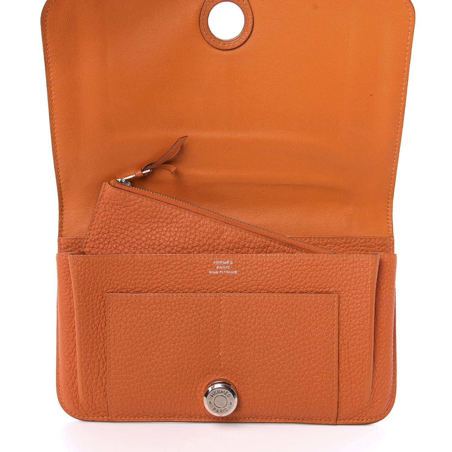 Hermes Togo Dogon Duo Wallet Orange 5 of 15