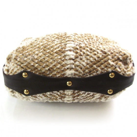 FASHIONPHILE SALVATOREFERRAGAMOWovenShearlingBag 4 of 12