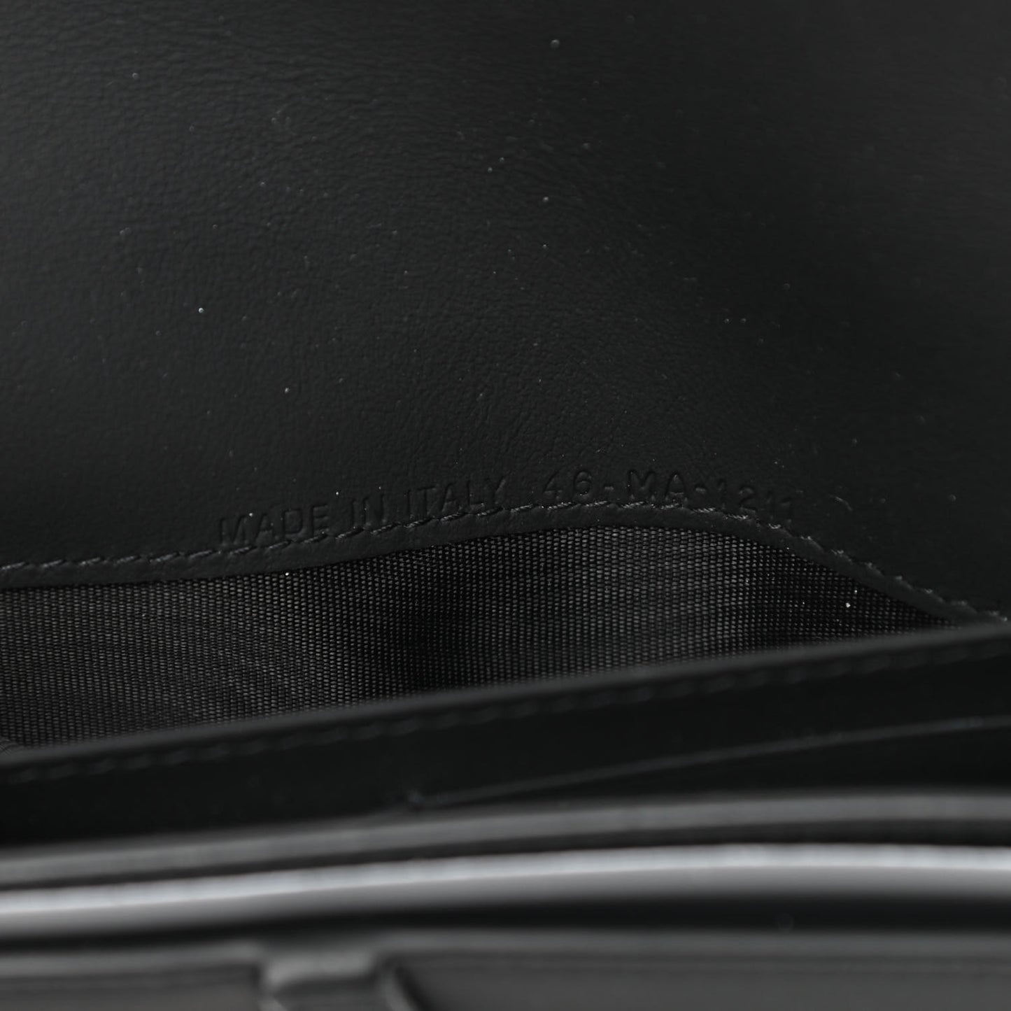 Ultra Matte Calfskin Saddle Chain Wallet Pouch Black