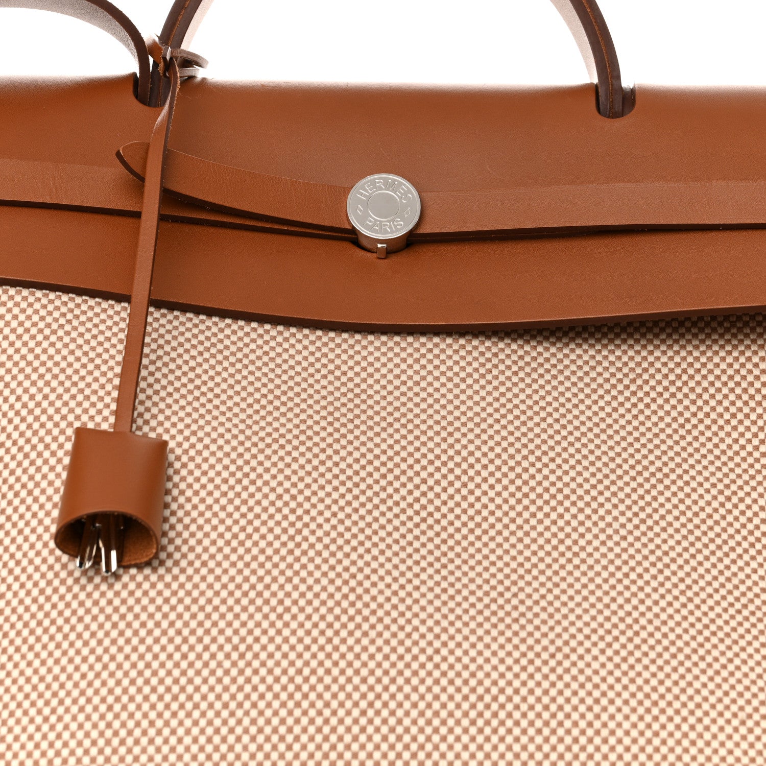 Hermes Criss Viking Vache Hunter Herbag Cabin Zip Retourne 50 Ecru Beige Naturel 9 of 17