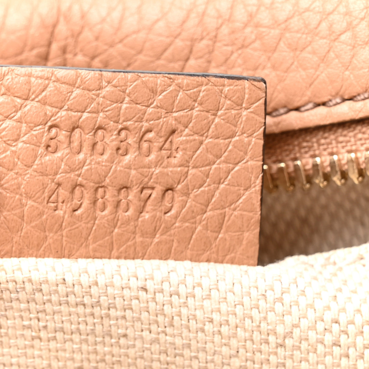 Gucci Pebbled Calfskin Small Soho Disco Bag Camelia 7 of 10