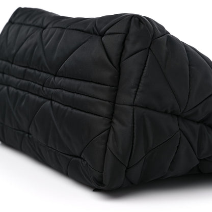 Prada Re-Nylon Nappa Triangle Quilted Padded Small Double Handled Zip Tote Black 8 of 8
