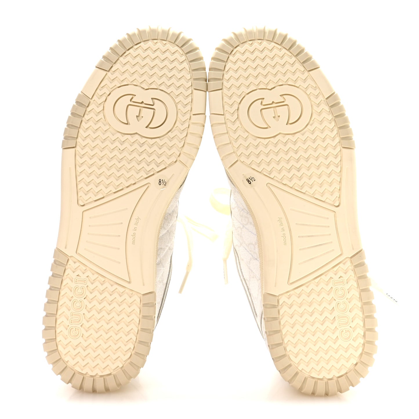 GG Supreme Monogram Mens Re-Web Sneakers 8.5 White