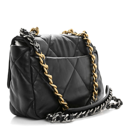 Chanel Lambskin Quilted Medium Chanel 19 Flap Black 3 of 13