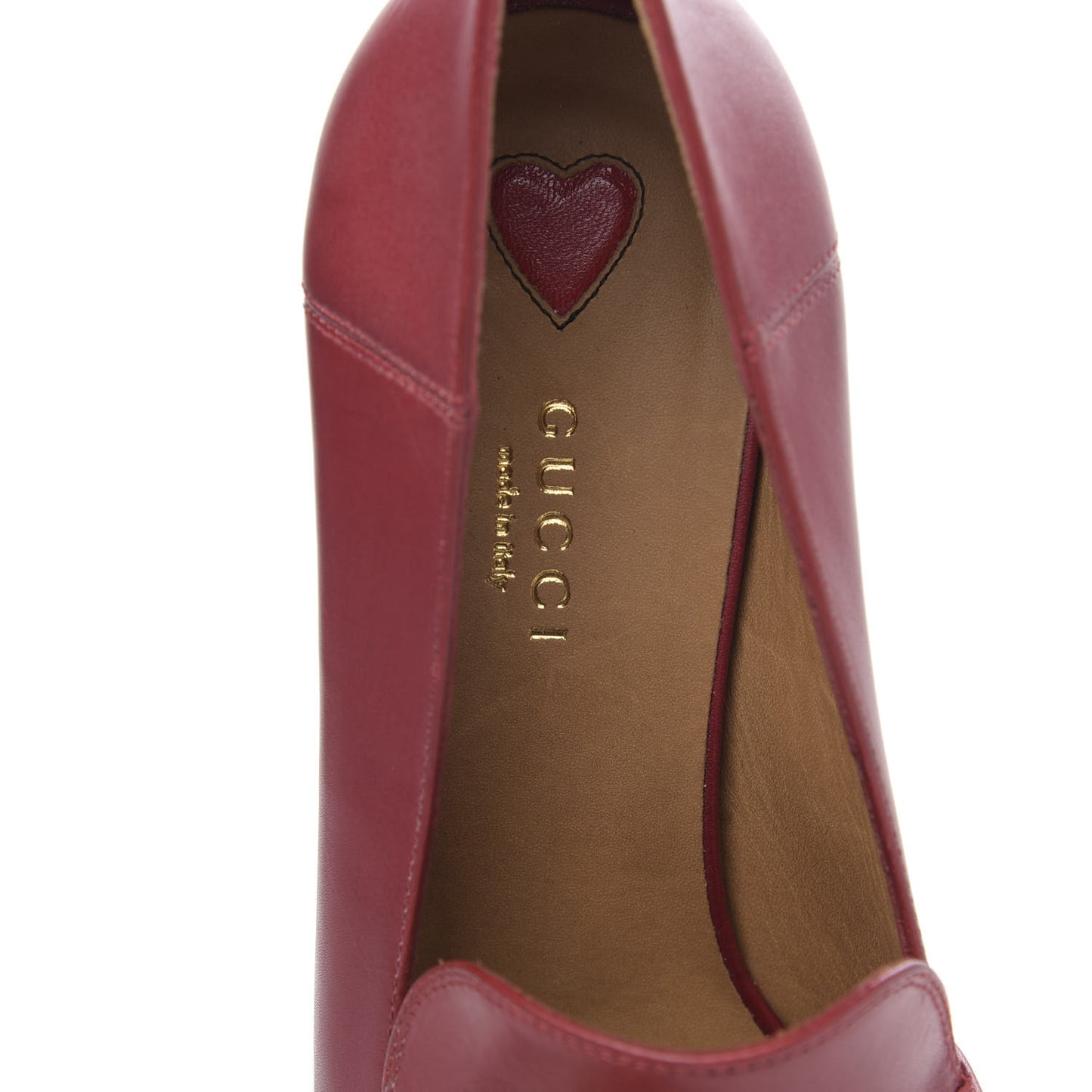 Calfskin Web Peyton Loafer Pumps 38 Hibiscus Red