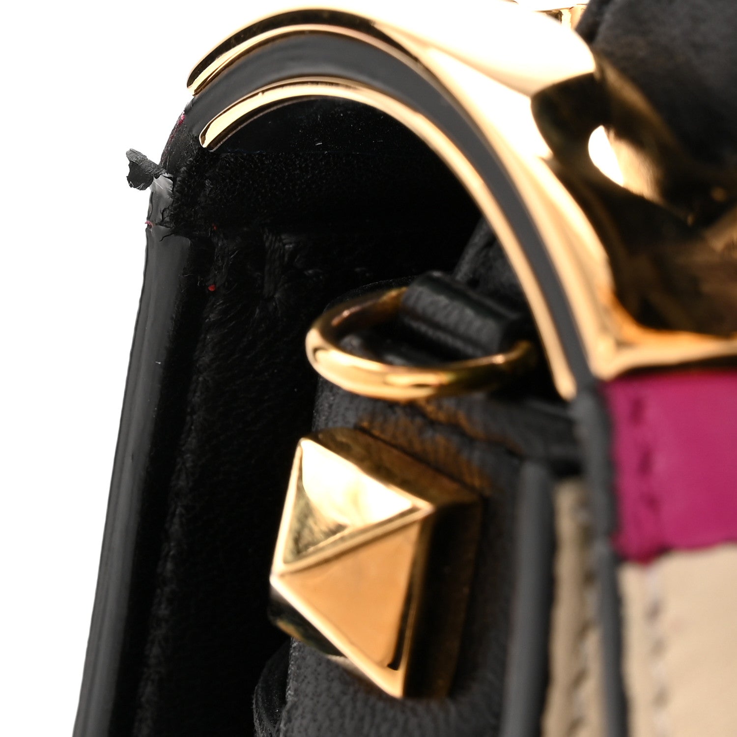 Valentino Garavani Vitello Striped Medium My Rockstud Frame Bag Multicolor 15 of 16