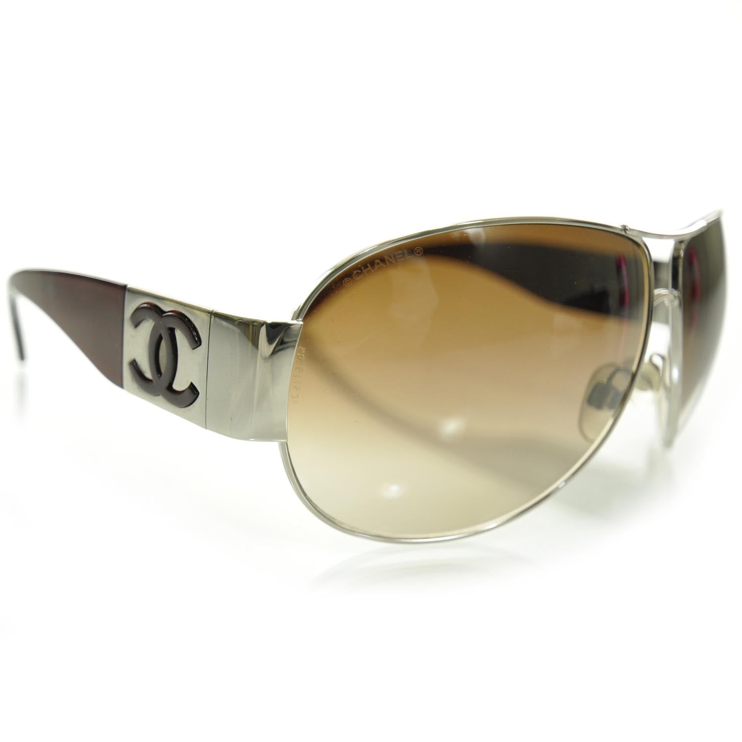 Chanel Aviator Sunglasses 4128 Brown 5 of 7
