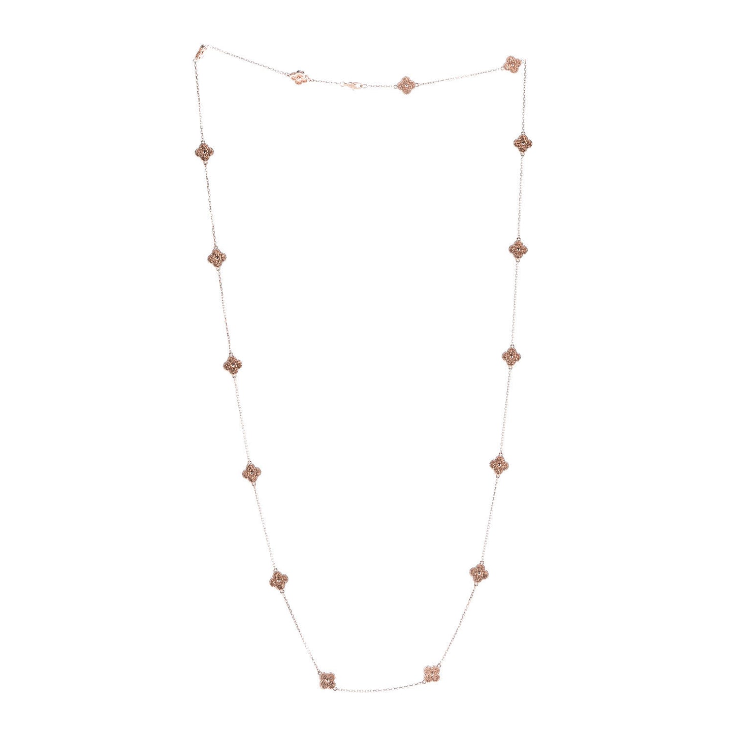 18K Rose Gold 16 Motifs Sweet Alhambra Necklace