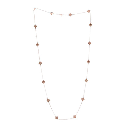 Van Cleef & Arpels 18K Rose Gold 16 Motifs Sweet Alhambra Necklace 3 of 5