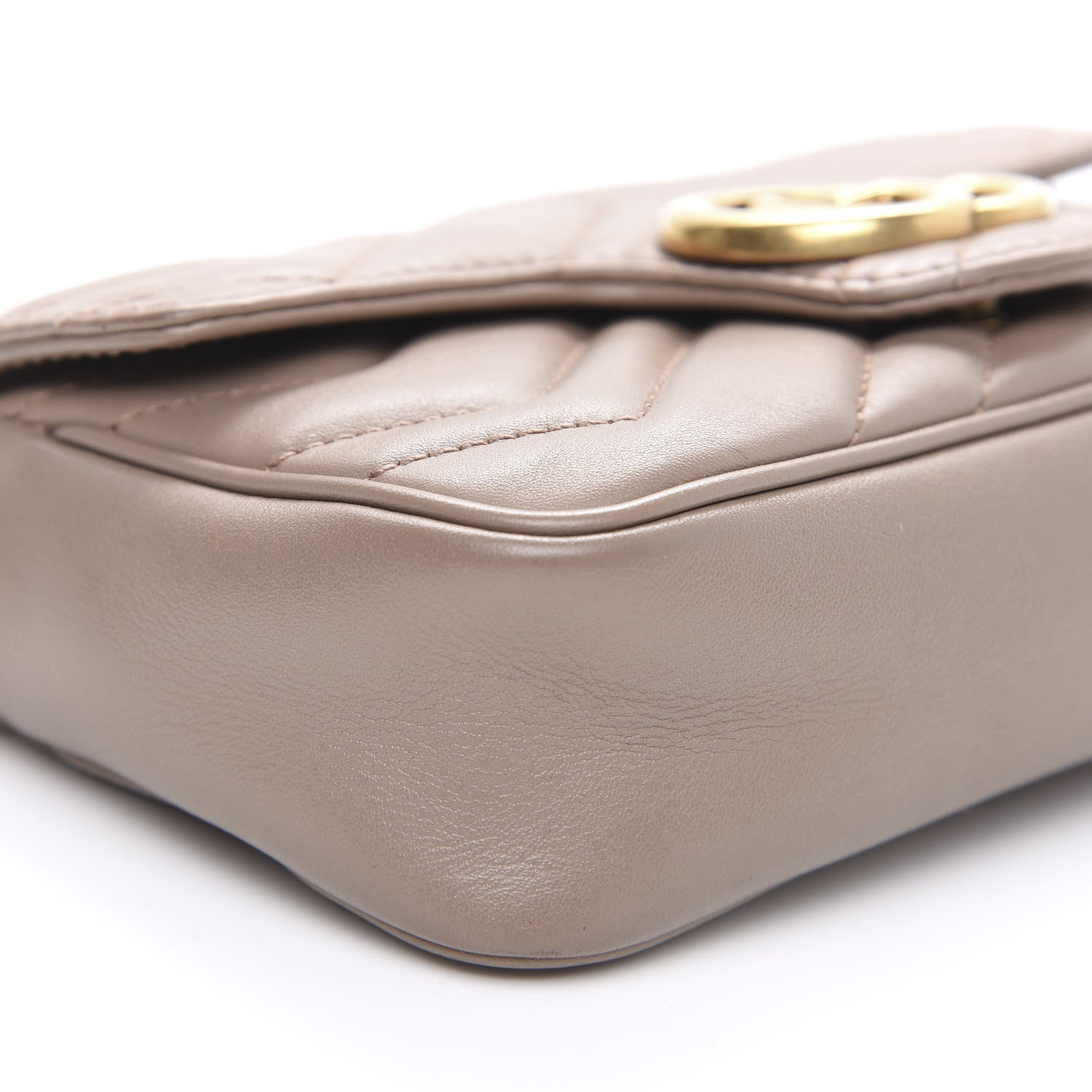 Gucci Calfskin Matelasse Super Mini GG Marmont Shoulder Bag Porcelain Rose 8 of 14