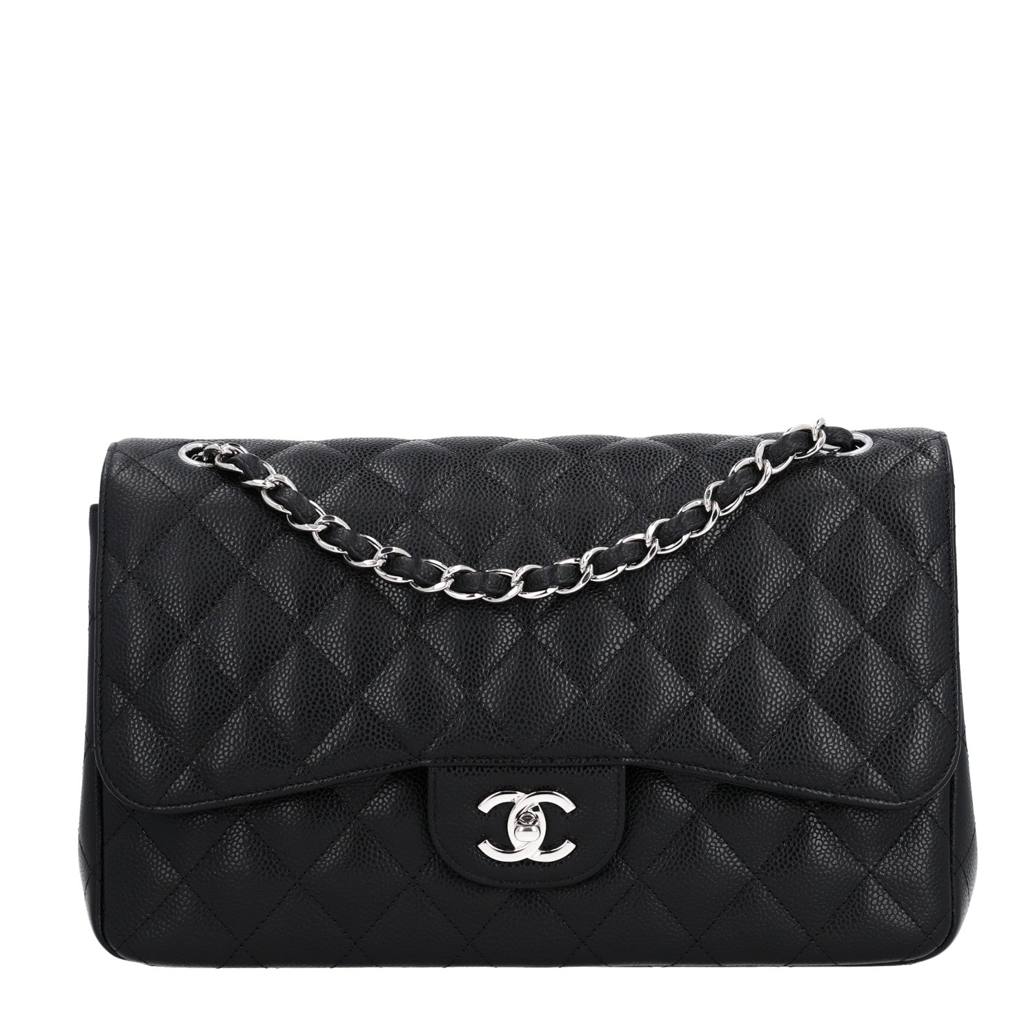 Chanel Caviar Quilted Jumbo Double Flap Black 1 of 10