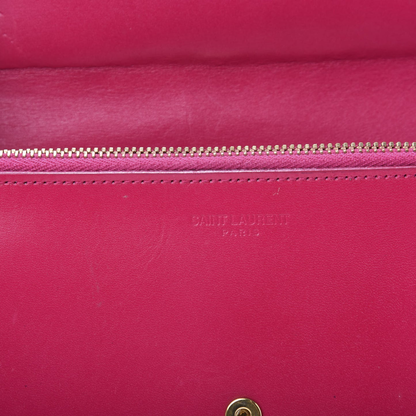 Calfskin Classic Large Marquage Flap Wallet Pink