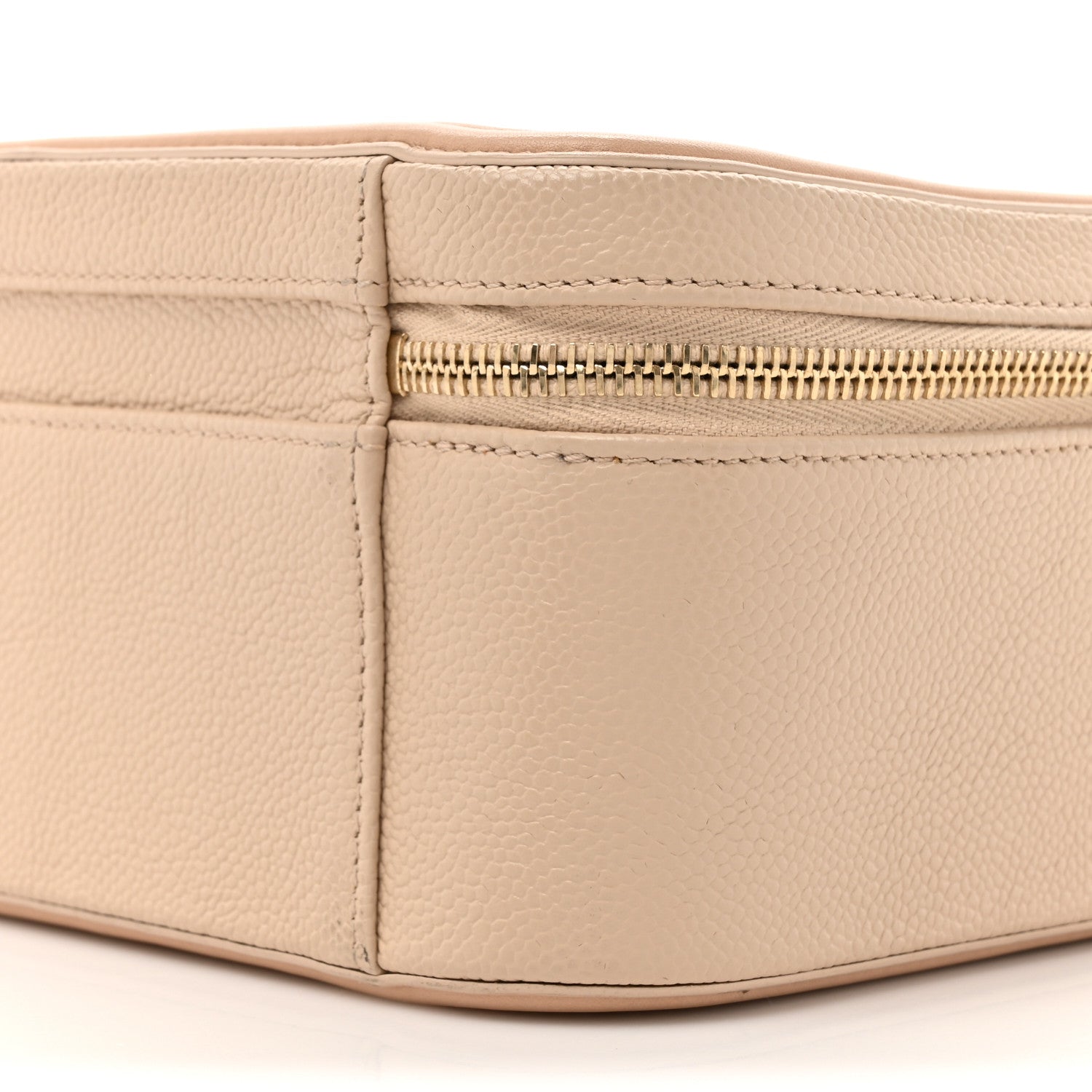 Chanel Caviar Quilted Large CC Filigree Vanity Case Beige 11 of 19