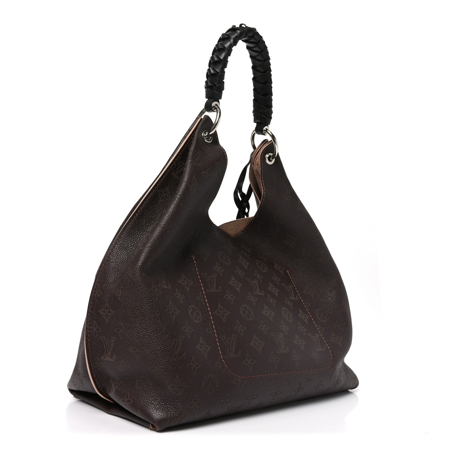 Louis Vuitton Mahina Carmel Hobo Chocolate 3 of 9