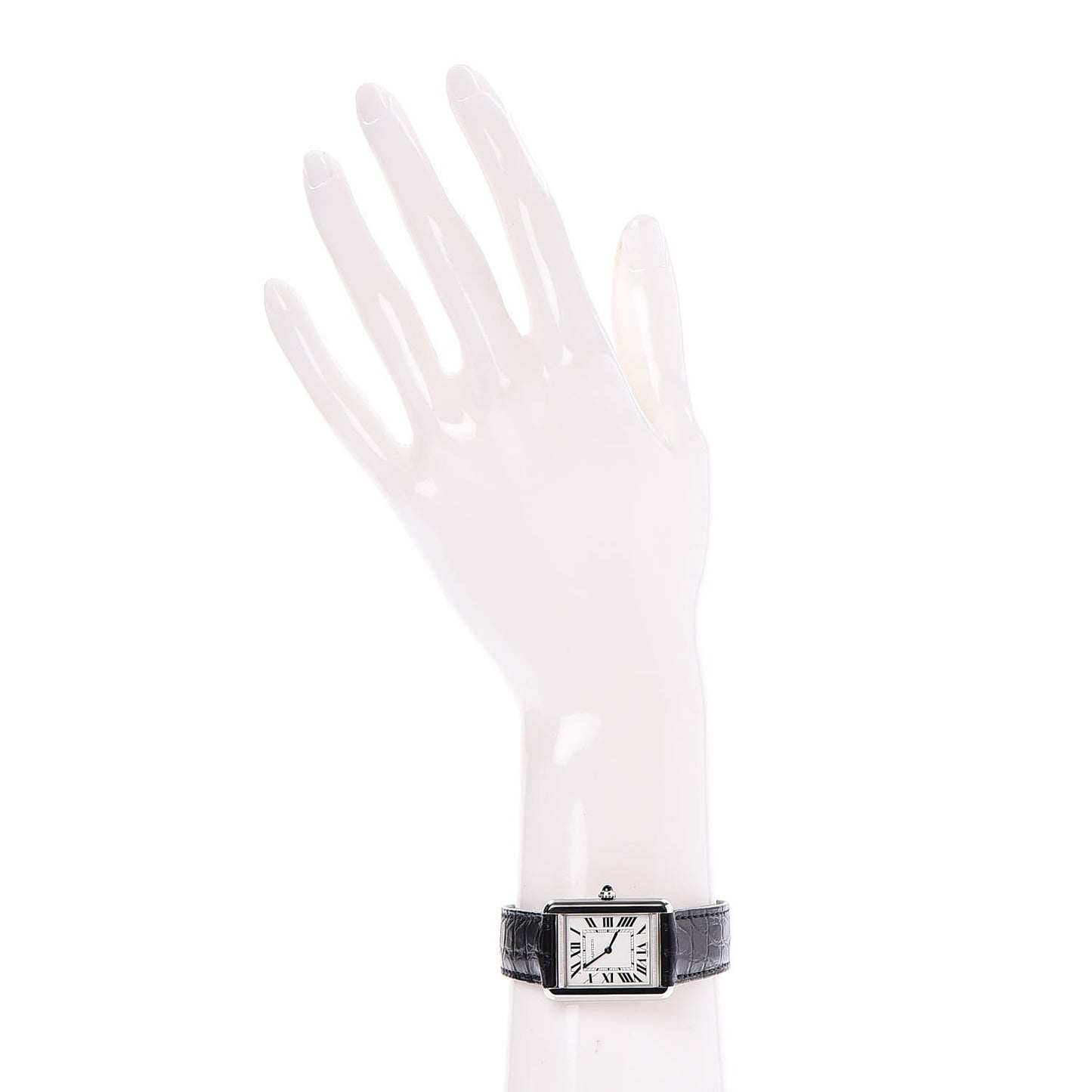 Stainless Steel Alligator 24mm Tank Solo Quartz Watch