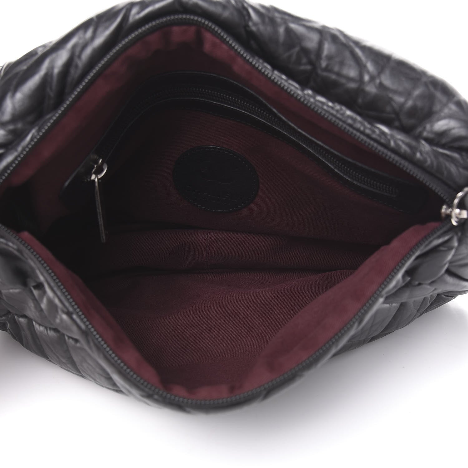 Chanel Aged Calfskin Quilted Expandable Messenger Black 4 of 9