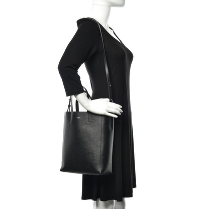 Celine Grained Calfskin Small Vertical Cabas Black 2 of 9