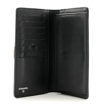 Chanel Caviar Chevron Quilted Boy Yen Wallet Black 5 of 11