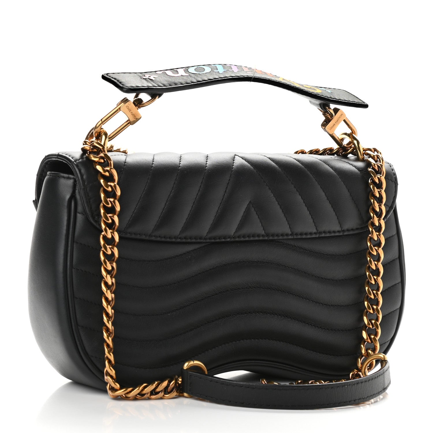Louis Vuitton Calfskin New Wave Chain MM Black 3 of 11