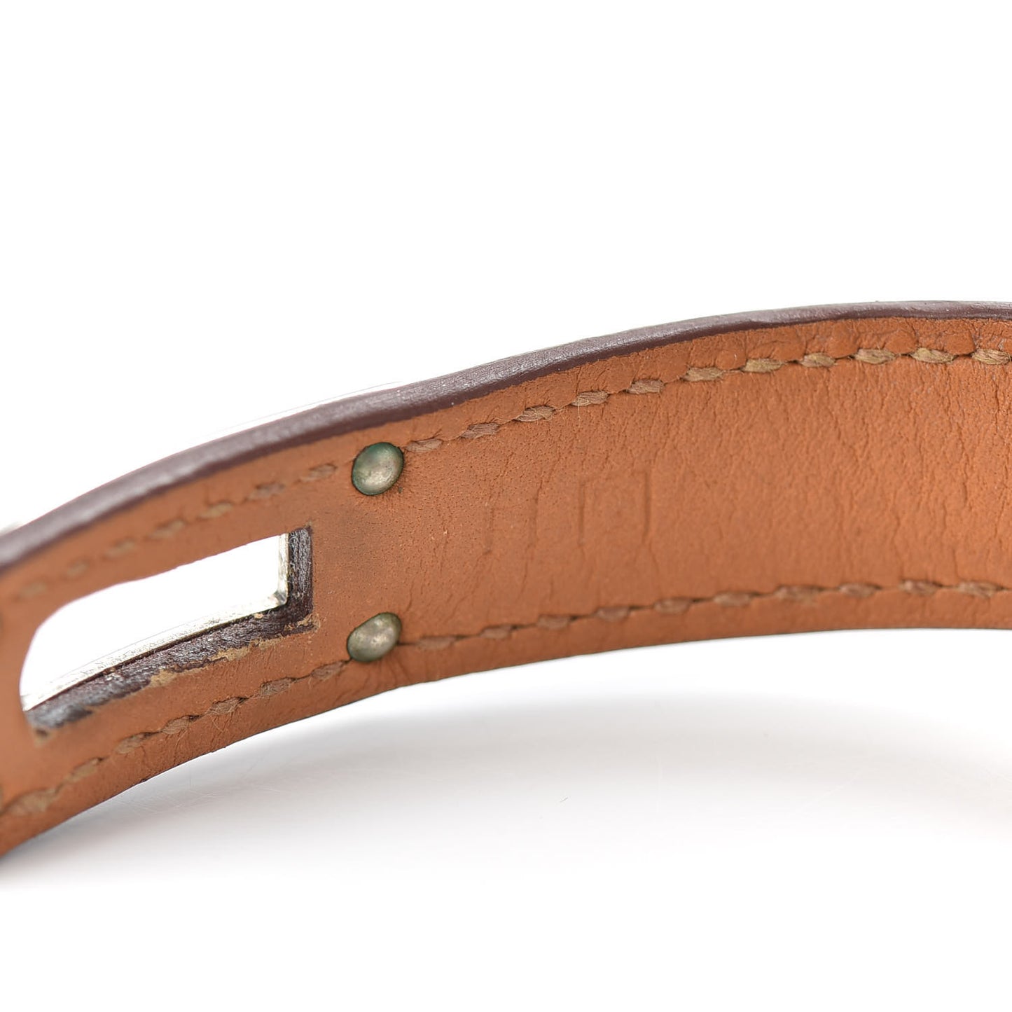 Barenia Kelly Double Tour Bracelet M Fauve