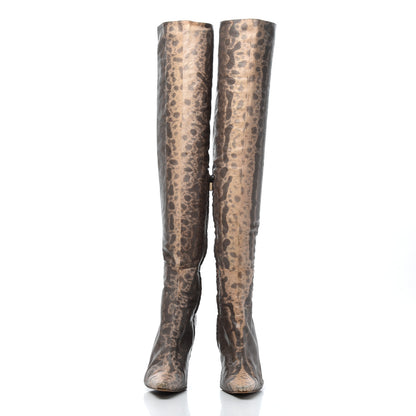 Gucci Lizard Knee High Boots 9 2 of 15