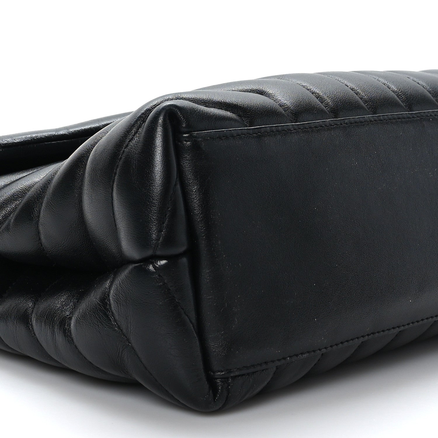 Saint Laurent Calfskin Y Quilted Monogram Medium Loulou Chain Satchel Black 10 of 11