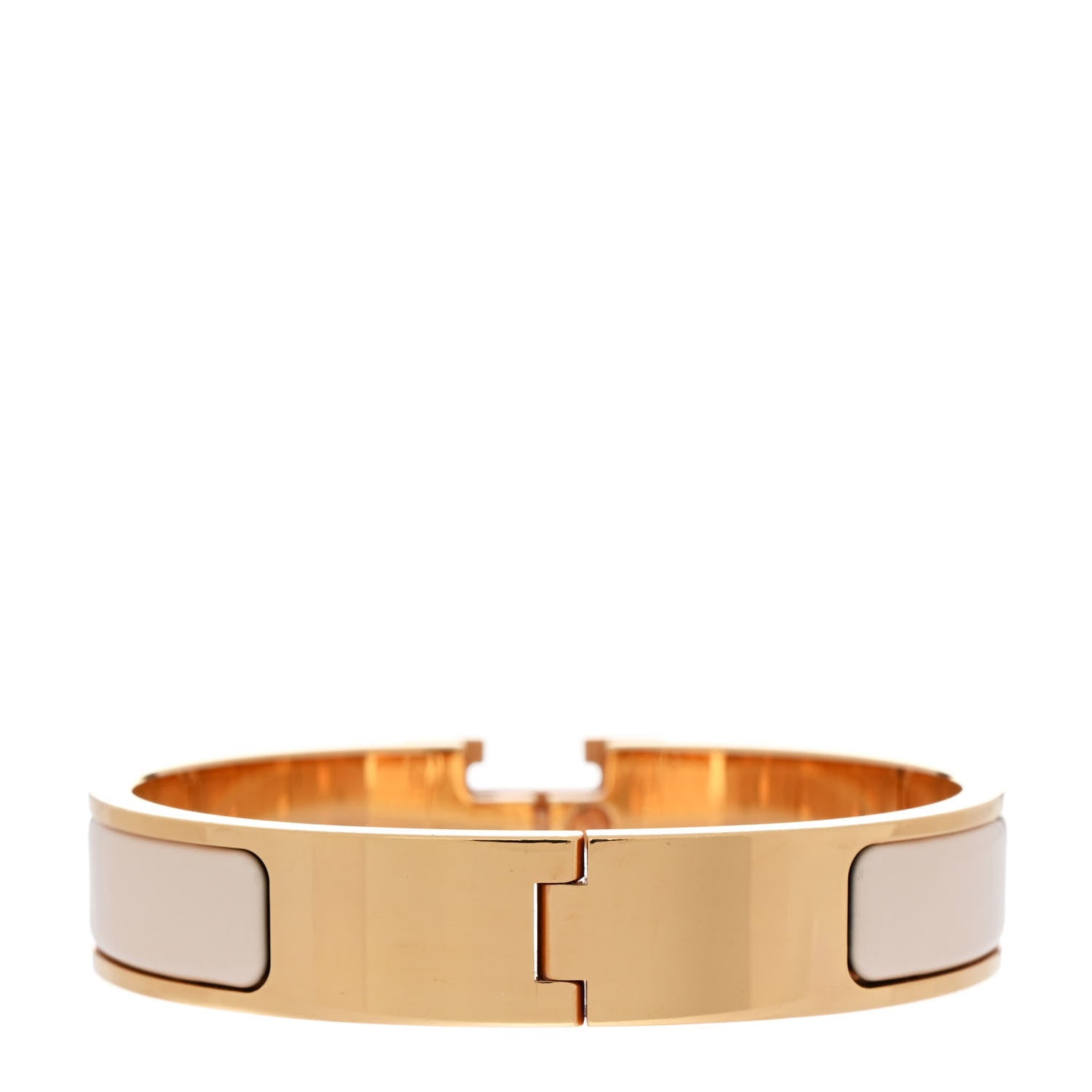 Hermes Enamel Narrow Clic Clac H Bracelet PM White 3 of 5