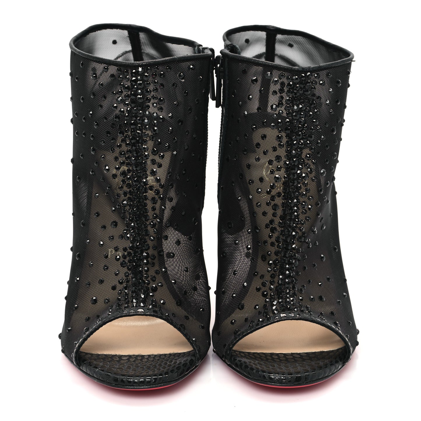 Calfskin Jurassic Rete Strass Illimiboot 100 Booties 39 Black