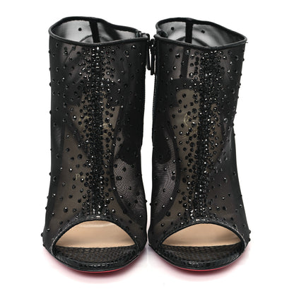 Christian Louboutin Calfskin Jurassic Rete Strass Illimiboot 100 Booties 39 Black 3 of 8