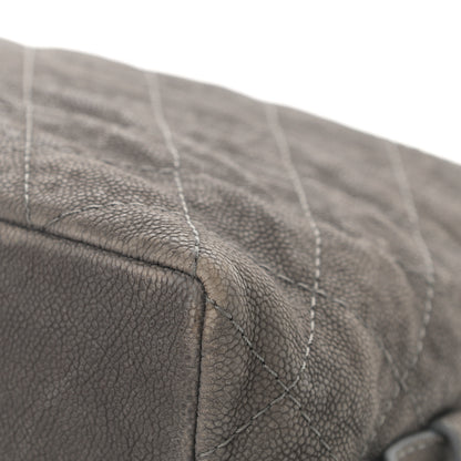 Chanel Iridescent Caviar Quilted Boy Handle Hobo Dark Grey 10 of 12