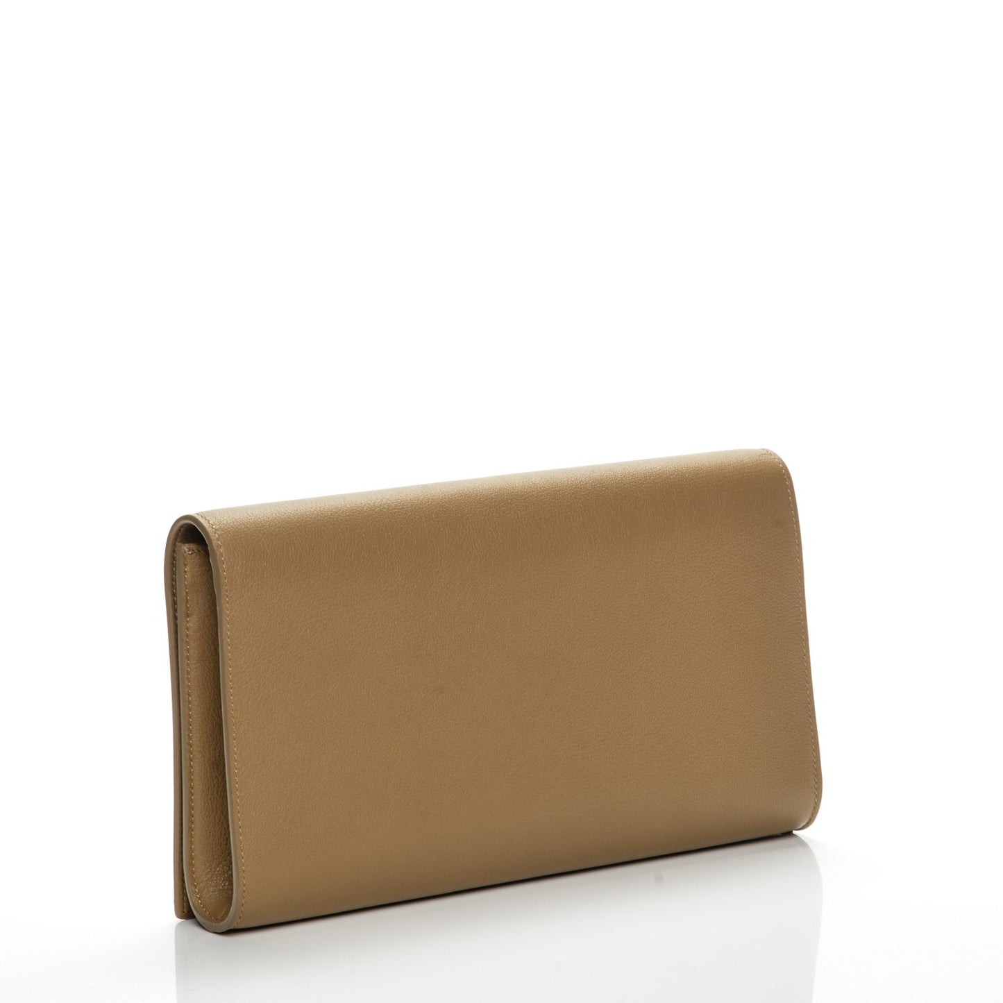 Goatskin Large Belle De Jour Clutch Beige