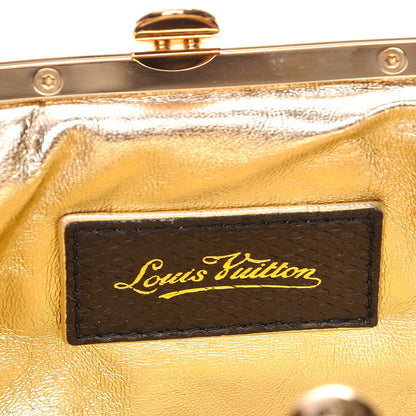 Louis Vuitton Satin Monogram Aumoniere Clutch Black 7 of 8