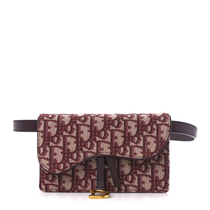 Christian Dior Oblique Saddle Belt Bag Bordeaux 1 of 11