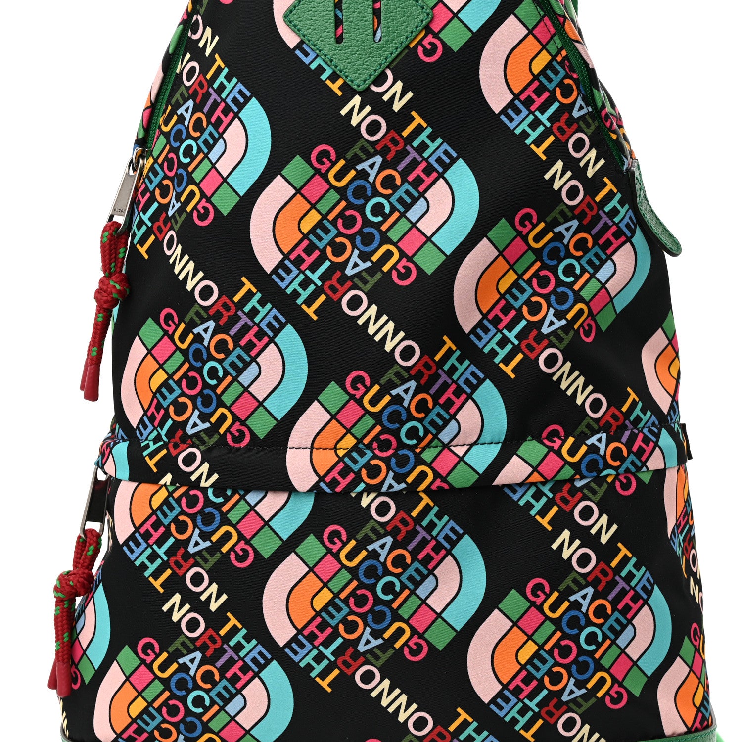 Gucci X THE NORTH FACE Econyl Nylon Medium Backpack Black Multicolor 9 of 15
