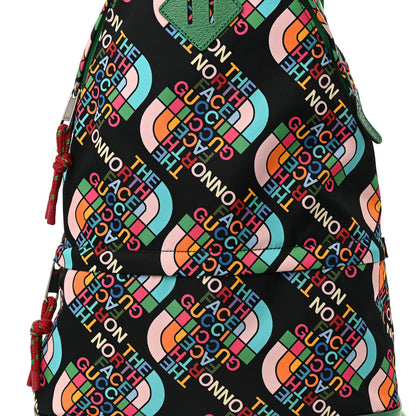 Gucci X THE NORTH FACE Econyl Nylon Medium Backpack Black Multicolor 9 of 15