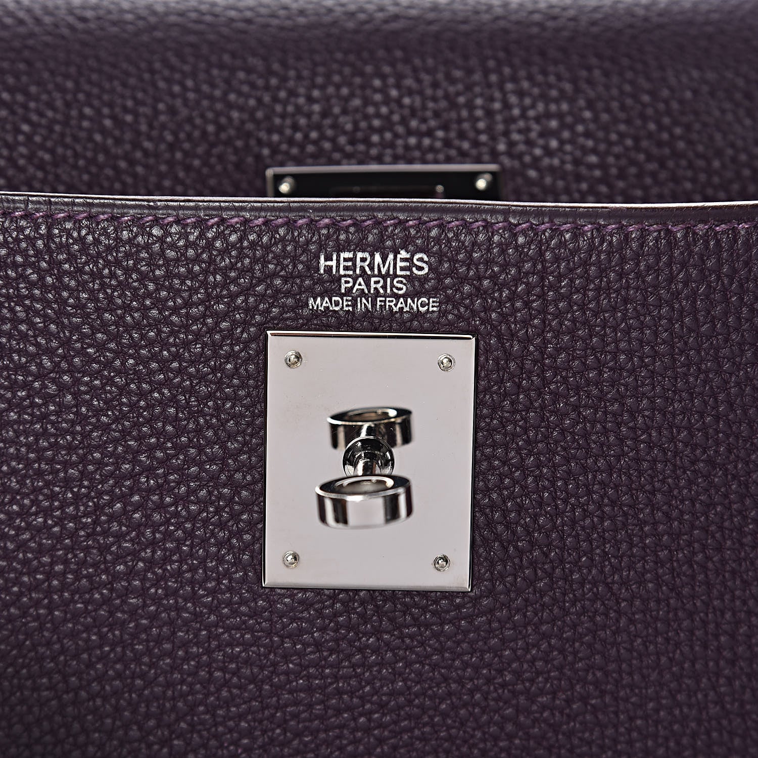 Hermes Togo Kelly Retourne 32 Raisin 7 of 17