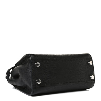 Fendi Cuoio Romano Selleria Bi-Color Mini Peekaboo Iconic Satchel Black Mou 3 of 15