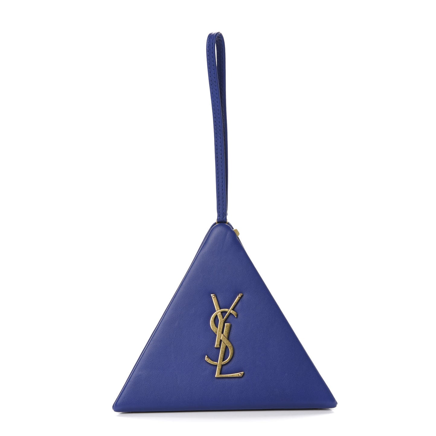 Lambskin Pyramid Clutch Blue