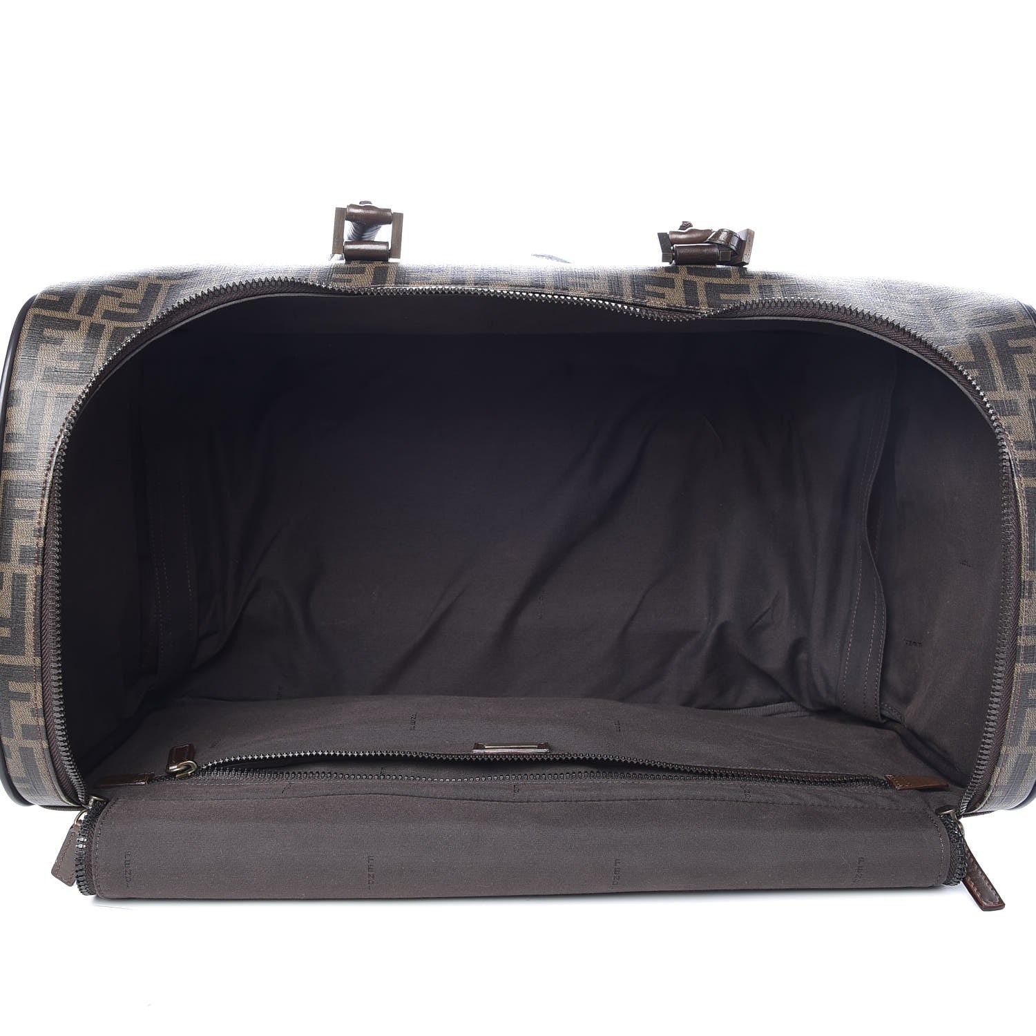 Fendi Zucca Spalmati Rolling Duffle Carry On Luggage Tobacco 6 of 10