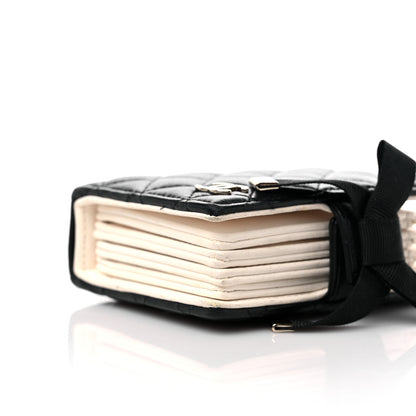 Chanel Lambskin Quilted Book Card Holder on Chain Black 11 of 16
