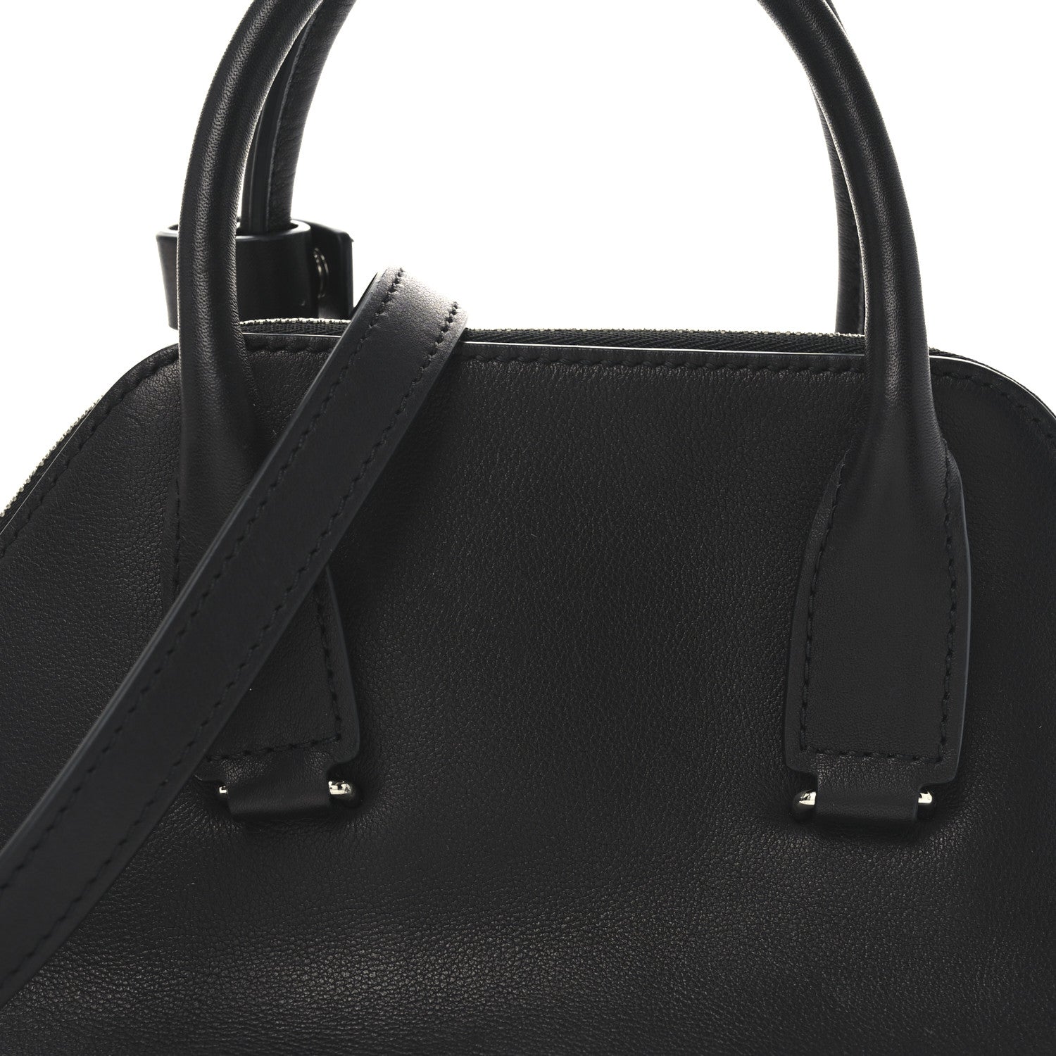 The Row Saddle Calfskin Mini Devon Bag Black 7 of 9