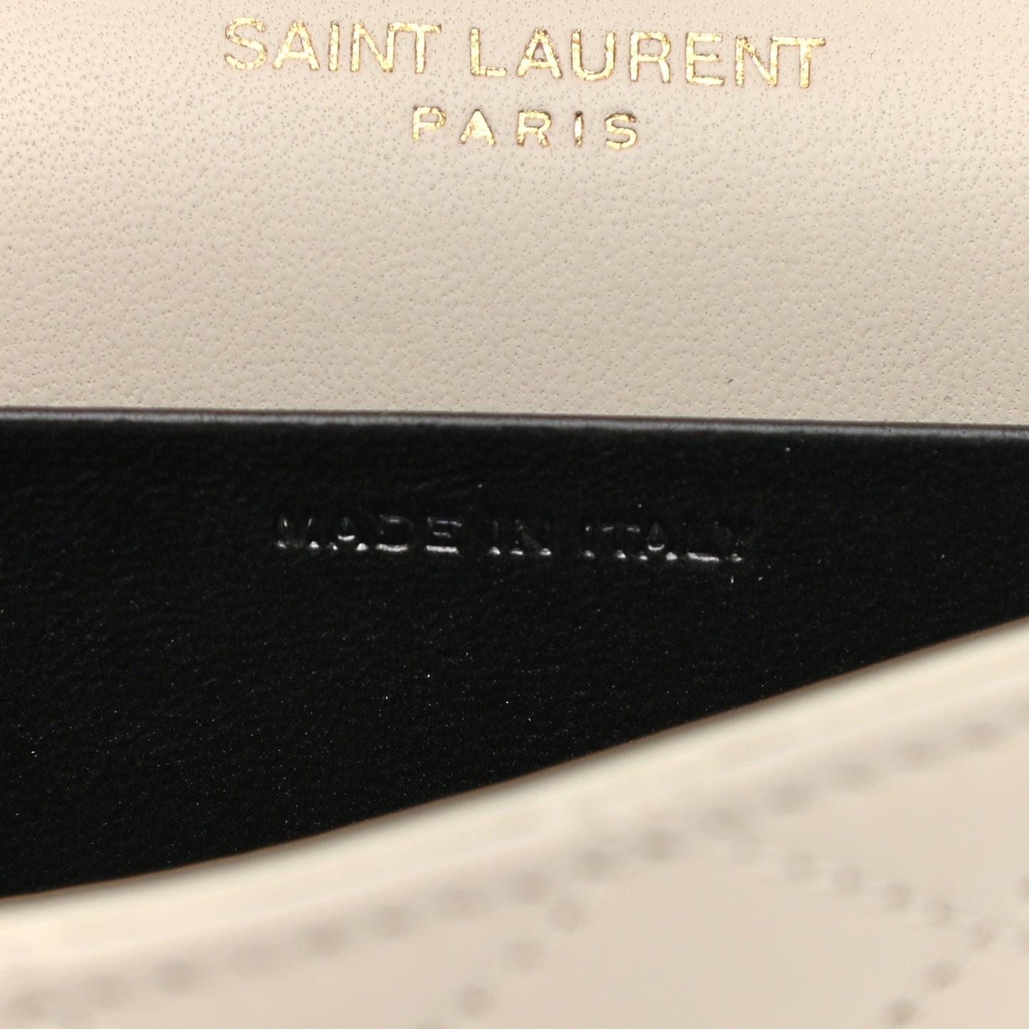 Lambskin Quilted Monogram Micro Gaby Crossbody Bag Blanc Vintage