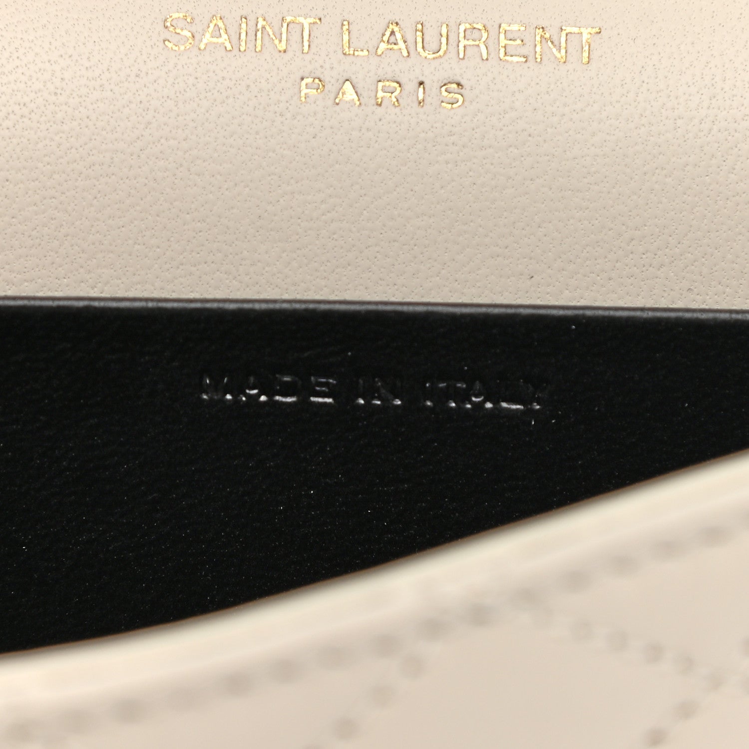 Saint Laurent Lambskin Quilted Monogram Micro Gaby Crossbody Bag Blanc Vintage 6 of 9