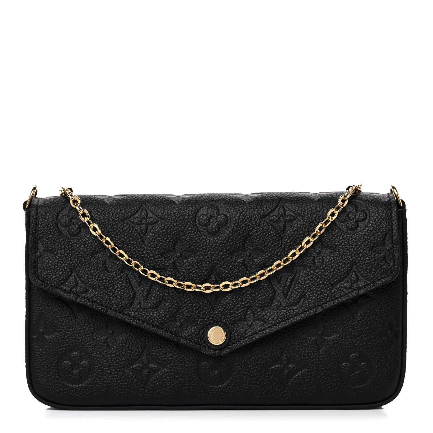 Louis Vuitton Empreinte Pochette Felicie Chain Wallet Black 1 of 8